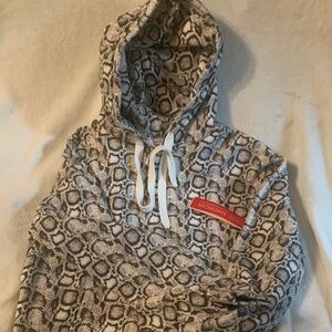 Good American Snake Print Hoodie - Black and White